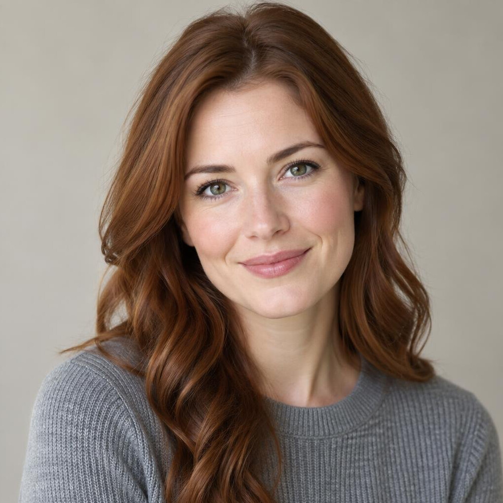 Portrait of a woman with curly hair smiling