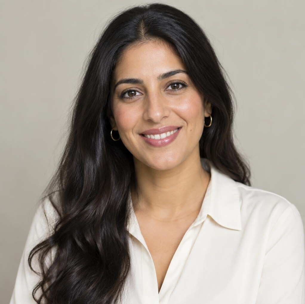 Portrait of a young woman with a warm smile